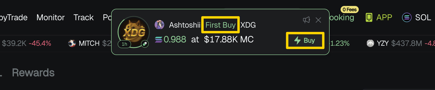 Copy Trade Update / Notification